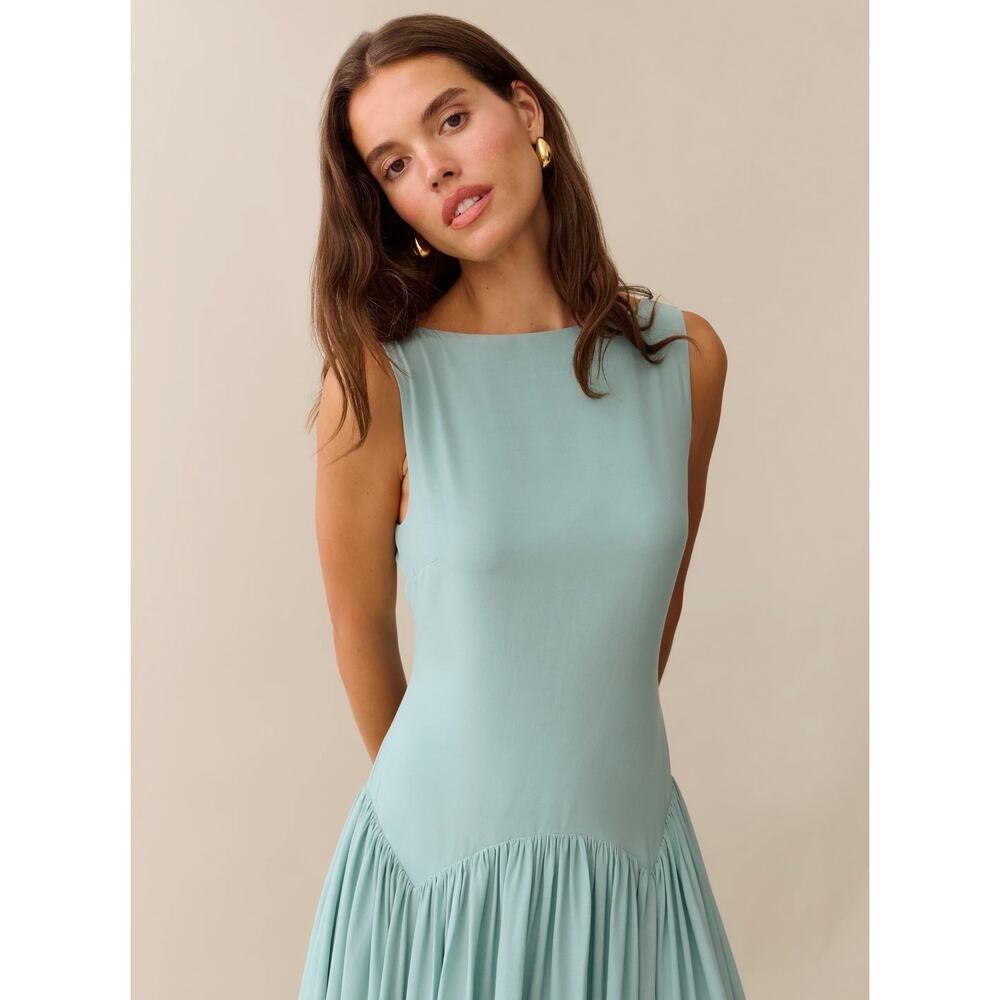 New kourt few moda Odessa light turquoise blue Dress size 2 $222 - Picture 4 of 8